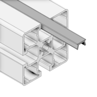 MODULAR SOLUTIONS PVC COVER PROFILE SHALLOW, GRAY, 2M